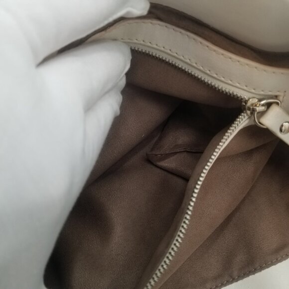 Jimmy Choo Tote Bag Cream Color Leather Star Studded Purse - Picture 7 of 12